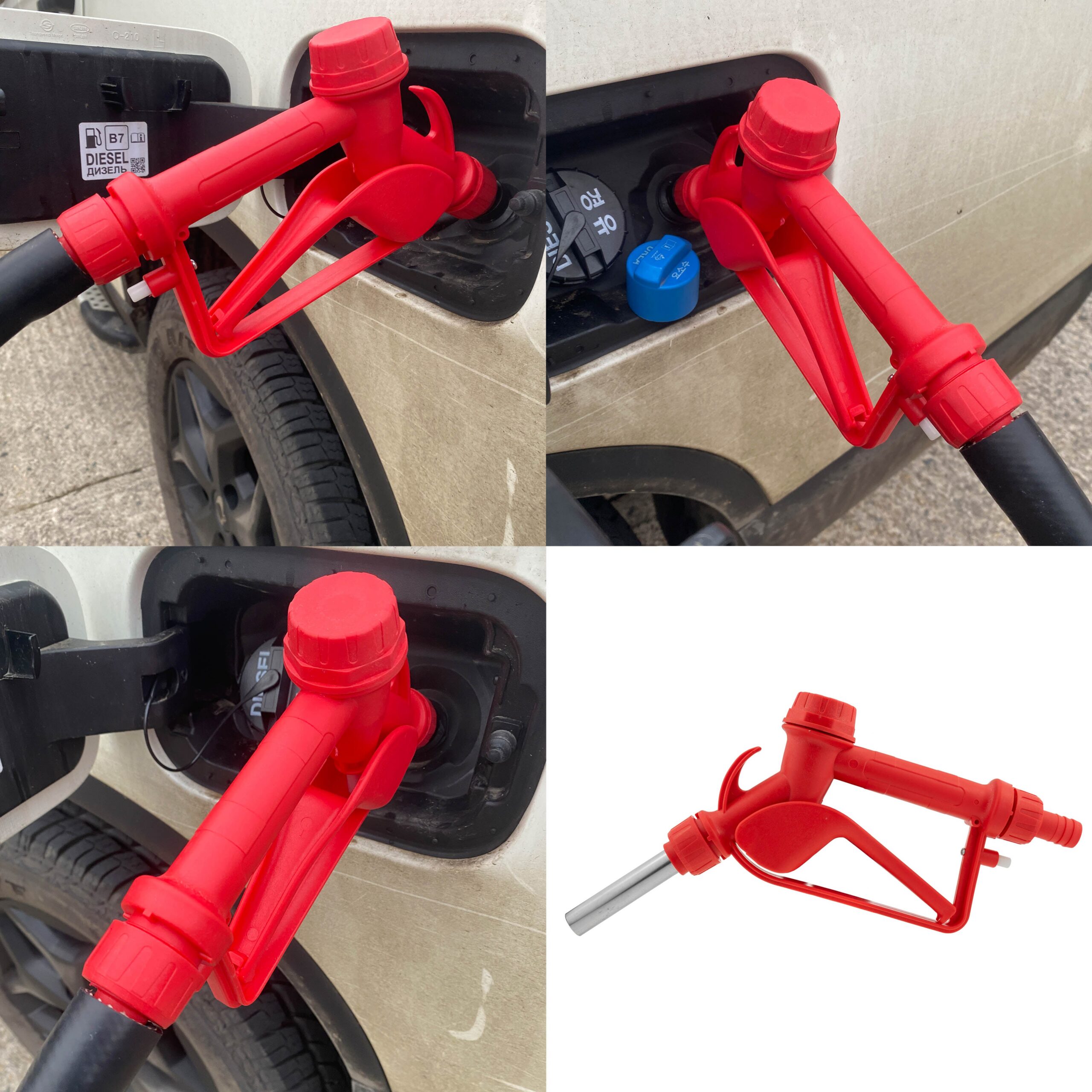 Red Ad-Blue & Fuel Dispensing Nozzle for 3/4" Hose with Metal Tip - Image 2