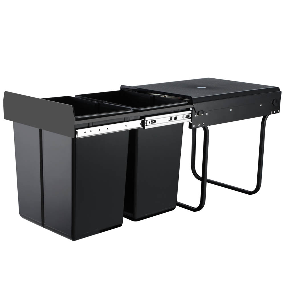 NNEDSZ 2x20L Pull Out Bin - Black