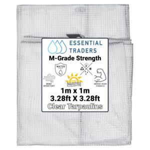 1m x 1m Clear Tarpaulins, M-Grade 100 GSM