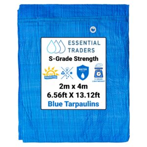 2m x 4m Blue Tarpaulins, S-Grade 50 GSM