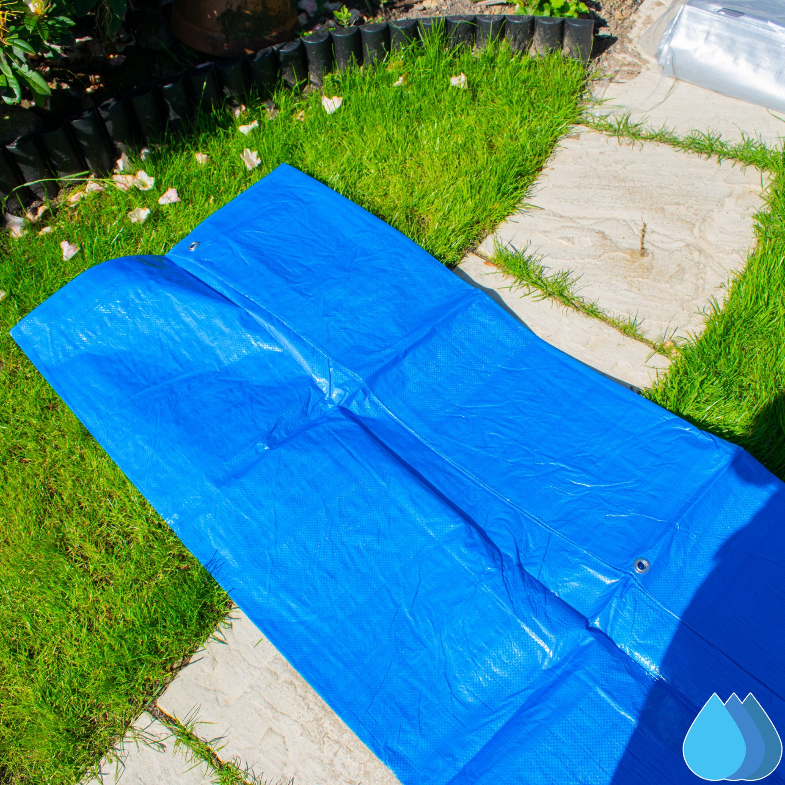 2m x 4m Blue Tarpaulins, S-Grade 50 GSM - Image 5