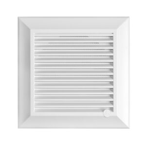 White Duo Smart Louvre Vent with Fly Mesh, 100mm x 100mm