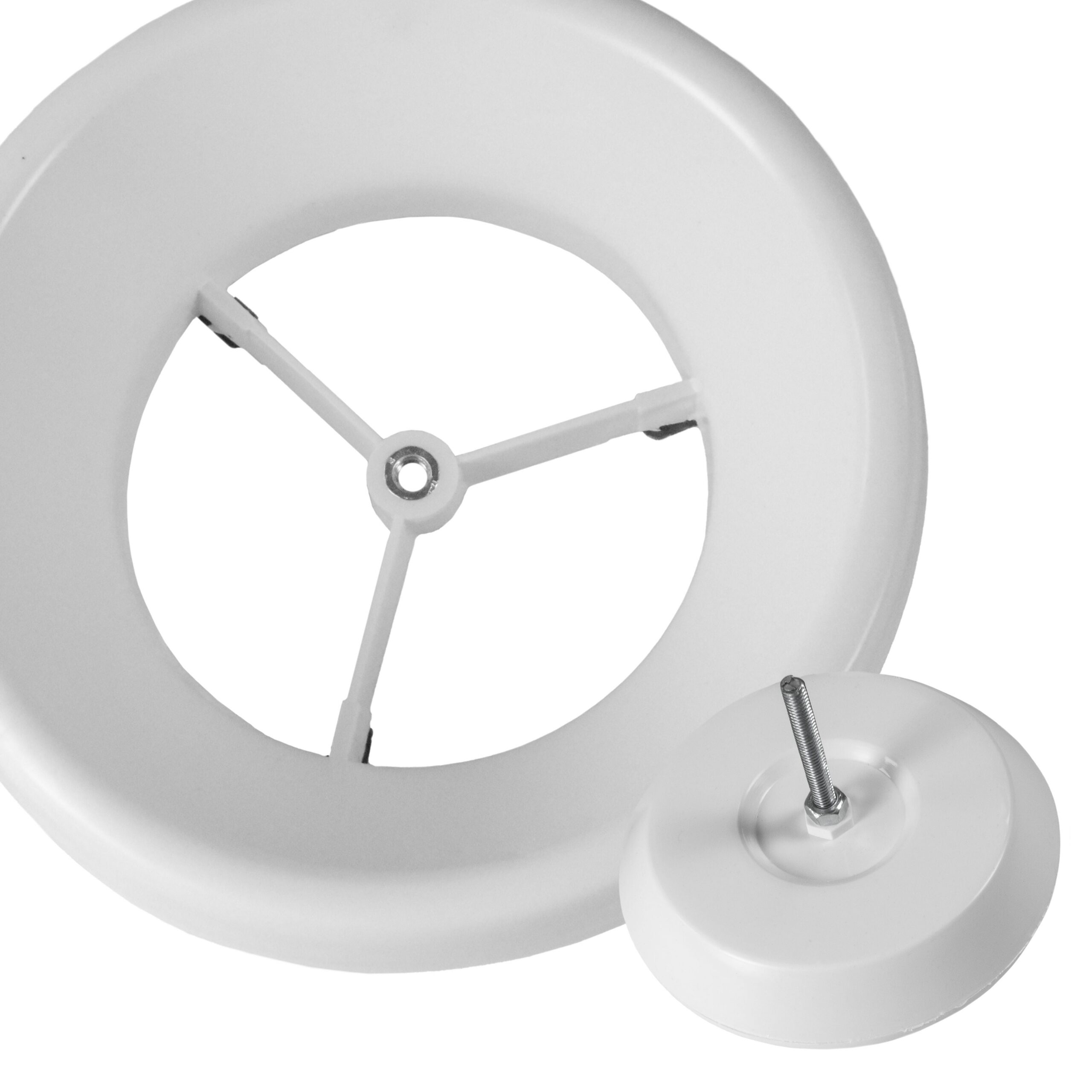 White Anemostat Intake Ceiling Valve, 125mm - Image 3