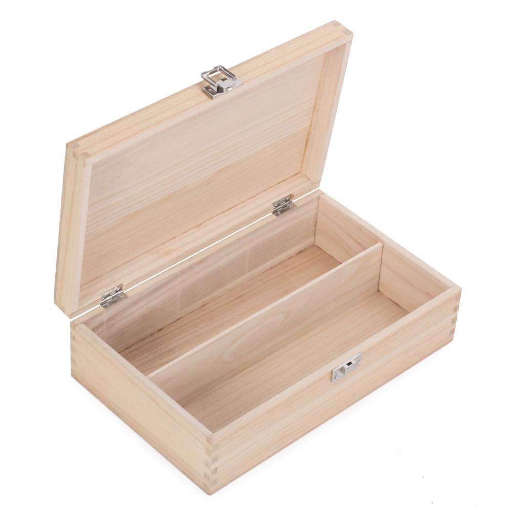 Two Bottle Clear Varnish Wooden Display Box