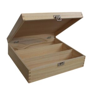 Three Bottle Clear Varnish Wooden Display Box