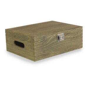 30cm Oak Effect Wooden Display Box