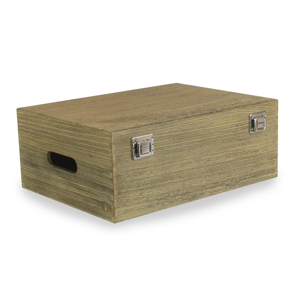 35cm Oak Effect Wooden Display Box