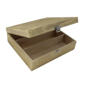 Three Bottle Oak Effect Wooden Display Box