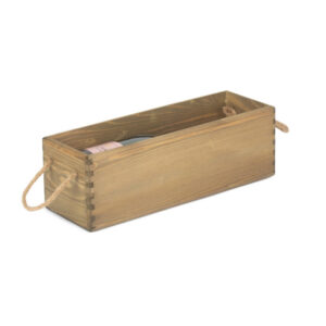 Vintage Fired Champagne and Wine Wooden Planter